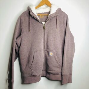 Carhartt WOMEN'S CLARKSBURG SHERPA-LINED HOODIE in lavender SX XL. C23